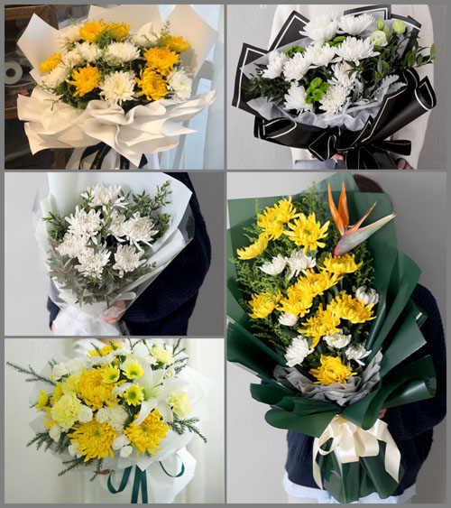 四川成都彭州市桂花镇白事花束代送